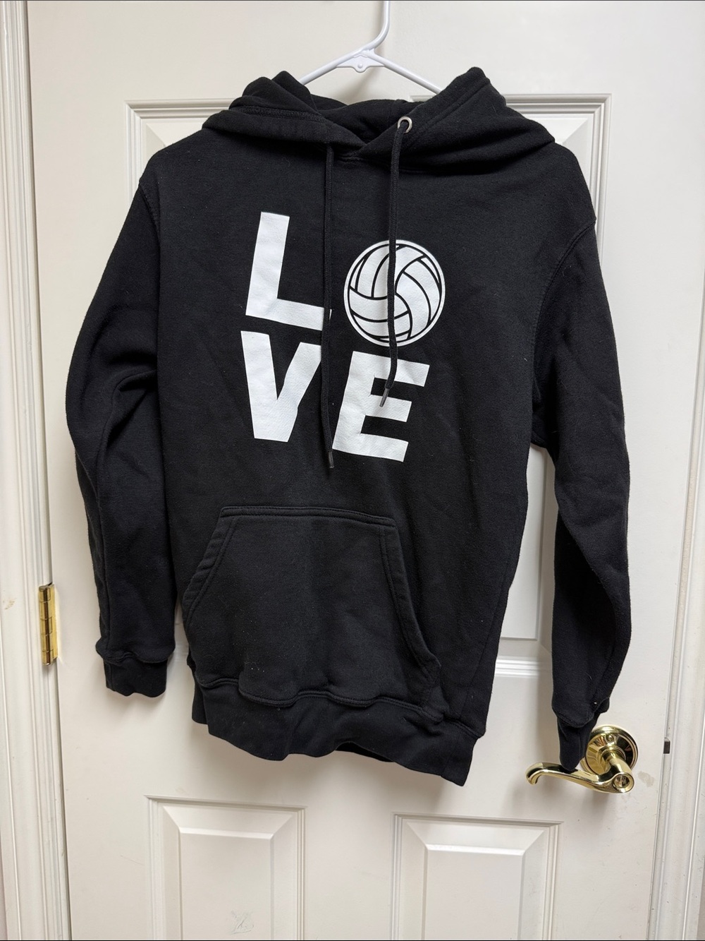 Volleyball Black Pullover Hoodie